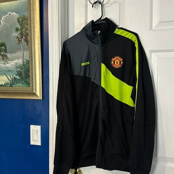 Men’s Manchester United European Football League Soccer Zip Up Jacket Size XL - Picture 1 of 9